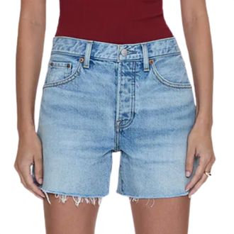 Pistola Denim Andie High Rise Vintage Cut Off Short In Light Medium Wash