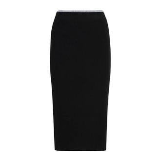 Pinko Pinko, Dames, Rokken, Zwart, Maat: M Wol