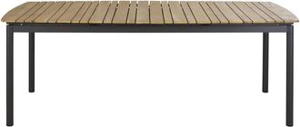 Maisons du monde Mesa de jard&iacute;n extensible de madera de teca maciza y aluminio gris antracita para 10/12 personas, L. 220/300