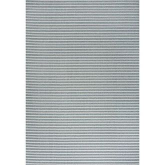 Jonathan Y Designs Aarhus High-Low Minimalist Scandi Striped Area Rug in Blue/ivory at Nordstrom, Size 4Ft 0In X 6Ft 0In