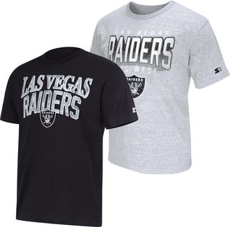Starter Mens Starter Black/Gray Las Vegas Raiders Two-Pack Logo T-Shirt Set at Nordstrom, Size Xx-Large