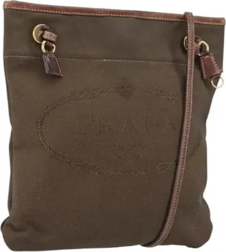 Prada Pre-owned Cross Body Bags, female, Brown, Size: ONE SIZE Pre-owned Vintage Cross Body Bag