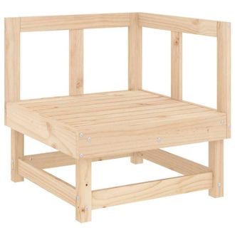 Berkfield Home Beautiful Garden Corner Sofas 2 pcs Solid Wood Pine in Natural