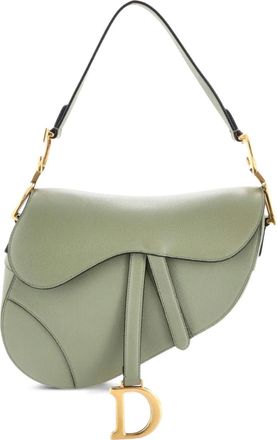 Dior Saddle Handbag Leather Medium shoulder bag - Groen