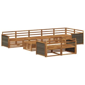 vidaXL Conjunto De Sof&aacute;s De Exterior 9 Pcs Vidaxl