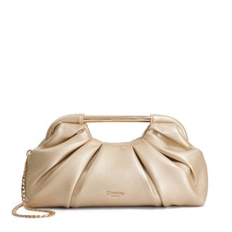 Dune London Womens Accessories Ebecci - Leather Ruched Grab Bag - Gold - One Size