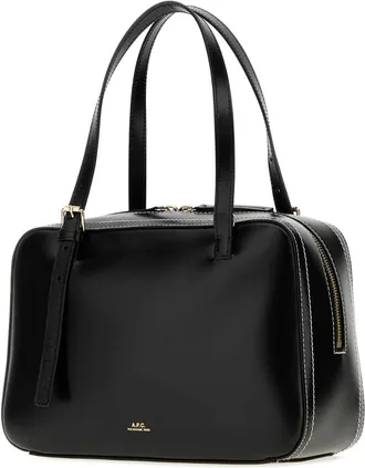 A.P.C. Womens Black Leather Virginie Handbag Noir Borse A Mano Bag