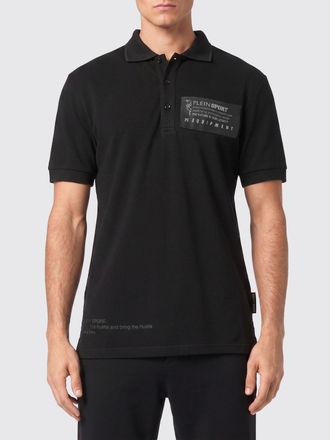 Plein Sport Polo a maniche corte in cotone con logo a contrasto