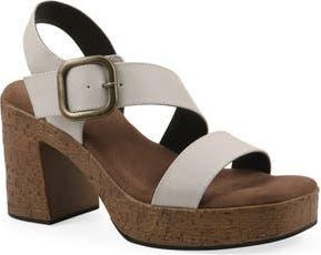 White Mountain Barb Platform Sandal in Cream/Burn/Smooth at Nordstrom Rack, Size 9.5