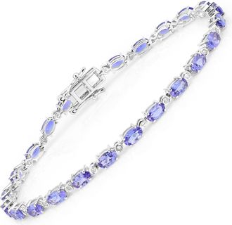 Diana M. Jewels Tanzanite ( AA+ ) Oval 5x3mm - 24Pcs + White Diamond F/C Round 1.20mm( I1-I2/I color ) - 24Pcs ( Box Lock With Double Safety )