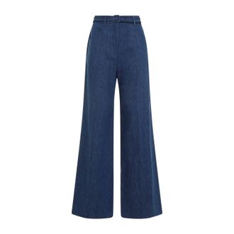 Gabriela Hearst Denim Blue Recycled Cotton Norma Pants-Donna