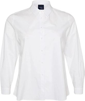 Marina Rinaldi Persona Shirt - Dames - Overhemden - Wit - 5XL - Katoen - Overhemden