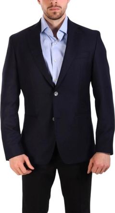 HUGO BOSS Wool Blazer - Heren - Blazers - Blauw - XL - Wol - Jassen