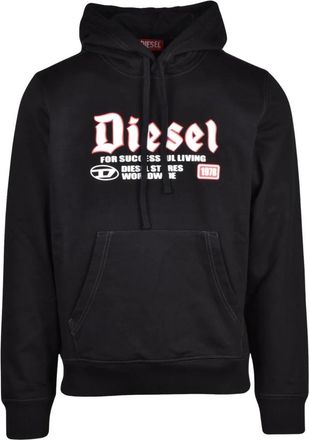 Diesel Hoodie - Heren - Sweatshirts & Hoodies - Zwart - Maat: M Katoen