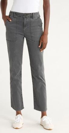Madewell Garment Dyed Slim Straight Leg Utility Pants in Dark Pavement at Nordstrom Rack, Size 24