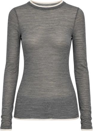 Semicouture Ronde hals gebreid - Dames - Ronde hals truien - Grijs - M - Truien & Vesten