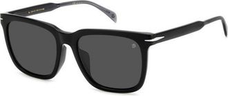David Beckham DB 1120/F/S Asian Fit 807/M9 Mens Sunglasses Black Size 56