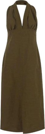 Bottega Veneta Elegante Zwarte Jurk - Dames - Casual kleedjes - Groen - 2XS - Kleedjes