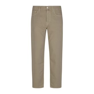 Jacob Cohen Straight Jeans, male, Beige, Size: W38 Edo Regular Straight 5-Pocket Pants