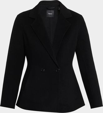 Theory Double-Face Wool-Blend Blazer