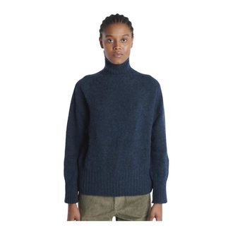 Howlin Turtleneck Shetland Woltrui - Dames - Coltruien - Groen - S - Wol - Truien & Vesten