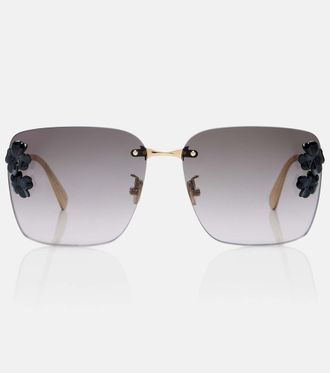 Dior Dior Clover embellished square sunglasses