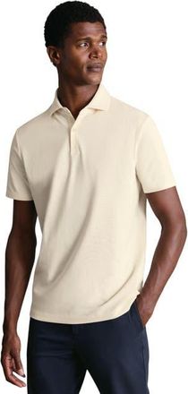 CHARLES TYRWHITT Short Sleeve Cotton Stretch Smart Pique Polo in Cream at Nordstrom, Size Xx-Large