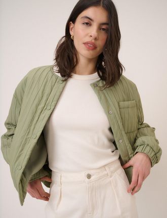 Nobody's Child Green Quilted Bomber Jacket