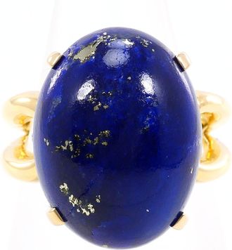 C&A Unbranded blue yellow gold yellow gold (18K) Band Ring (Pre-Owned)