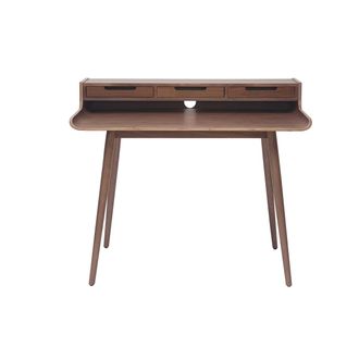 Miliboo Escritorio Vintage Nogal 3 Cajones L110 Cm Opus