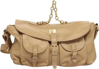 Bulgari Pre-owned Shoulder Bags, female, Beige, Size: ONE SIZE Pre-owned Leather Shoulder Bag