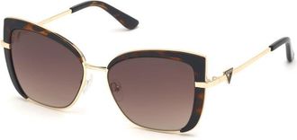 Guess Bruine Metalen Zonnebril