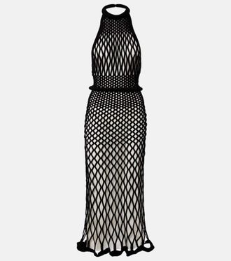 Givenchy Halterneck open-back mesh midi dress