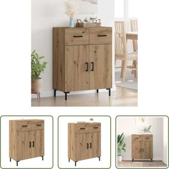 vidaXL Credenza moderna - Credenza Rovere artigianale 69,5 x 34 x 90 cm Legno multistrato