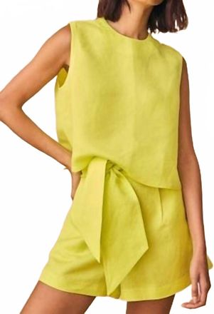 Hunter Bell Ashton Shorts In Lime