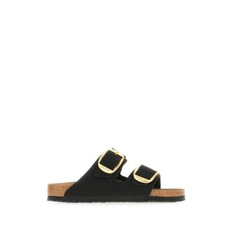 Birkenstock Sliders, female, Black, Size: 10 US Arizona Big Buckle Narrow Fit