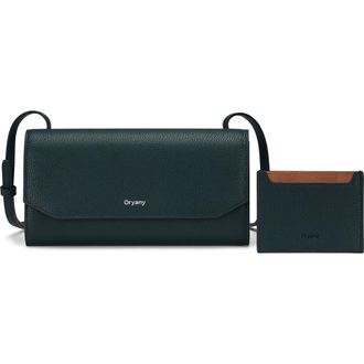Oryany Mandy Leather Crossbody Wallet in Deep Green at Nordstrom Rack
