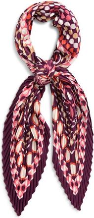 Echo Pleated Dots on Dots Diamond Silk Scarf in Winetasting at Nordstrom