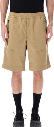 Moncler Beige Relaxed Solid Shorts