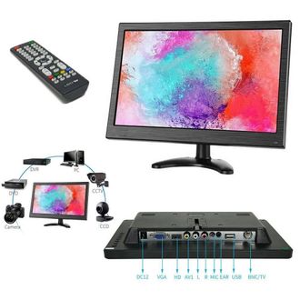 Trade Shop Trade Shop - Hdmi Vga Monitor Tft Lcd Pantalla Lcd 13.3 Pulgadas 1080p Usb Rca Usb Altavoz