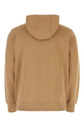 Burberry Mens Biscuit Cotton Sweatshirt Camel Exterior: Felpe