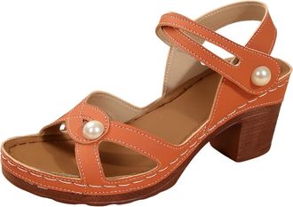 Generic Platform Wedge Sandals for Women Hollow Fish Mouth Shoes Summer Casual Open Toe Hollow Comfortable Chunky Heel Adjustable Ankle Strap Beach Walking Sa