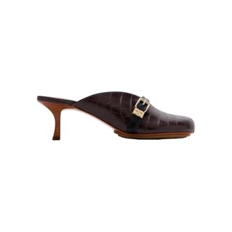 Ganni Sue Heeled Mules - Dames - Muiltjes - Bruin - 36 EU - Schoenen