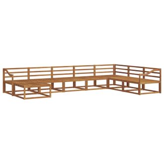 vidaXL Conjunto De Sof&aacute;s De Exterior 8 Pcs Natural Vidaxl