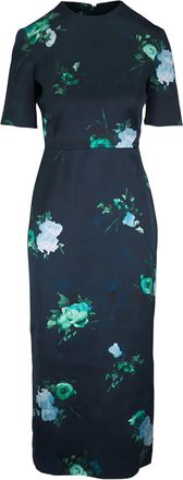 Erdem Abito con stampa - Blu