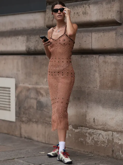 Beaded fishnet dress hotsell