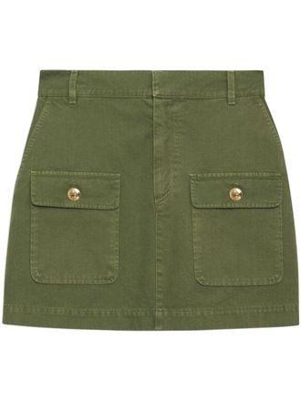 Anine Bing Aliza cotton miniskirt - Green