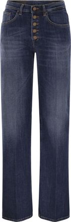 Dondup Jacklyn Stretch-Denim-Jeans mit weitem Bein