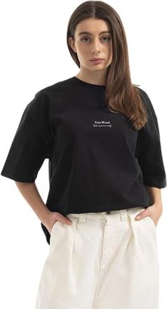 Tom Wood Adria vrouwen shirt 22190.975 - Dames - T-shirts - Zwart - XS - Katoen - Tops