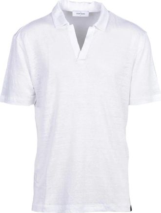 Gran Sasso Linnen Polo Shirt - Heren - Polos - Wit - 2XL - Linnen - Tops